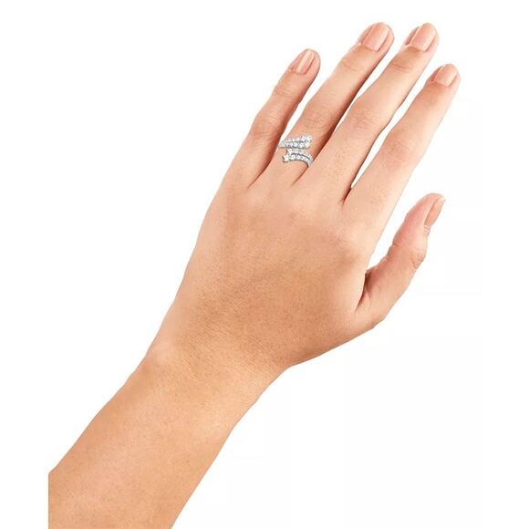 Giani Bernini Sterling Silver CZ Bypass Ring Size 7 | NWT - Picture 2 of 6